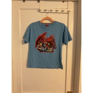 Yu-Gi-Oh Vintage Blue Short Sleeve Graphic Tshirt Kids Size 7/8